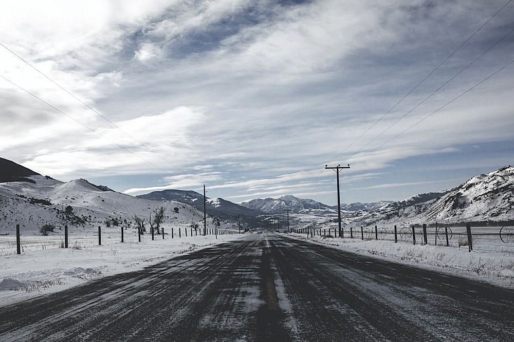 nieve en carretera